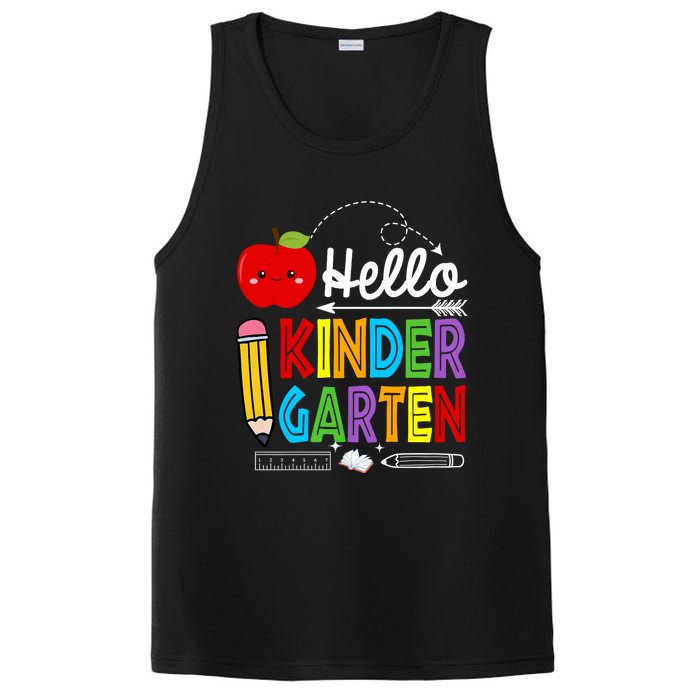 Hello Kindergarten Team Kinder Back To School Teacher PosiCharge Competitor Tank