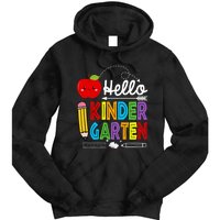 Hello Kindergarten Team Kinder Back To School Teacher Tie Dye Hoodie