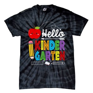 Hello Kindergarten Team Kinder Back To School Teacher Tie-Dye T-Shirt