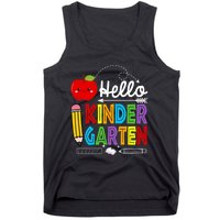 Hello Kindergarten Team Kinder Back To School Teacher Tank Top