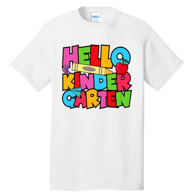 Hello Kindergarten Team Kinder Back To School Teacher Tall T-Shirt