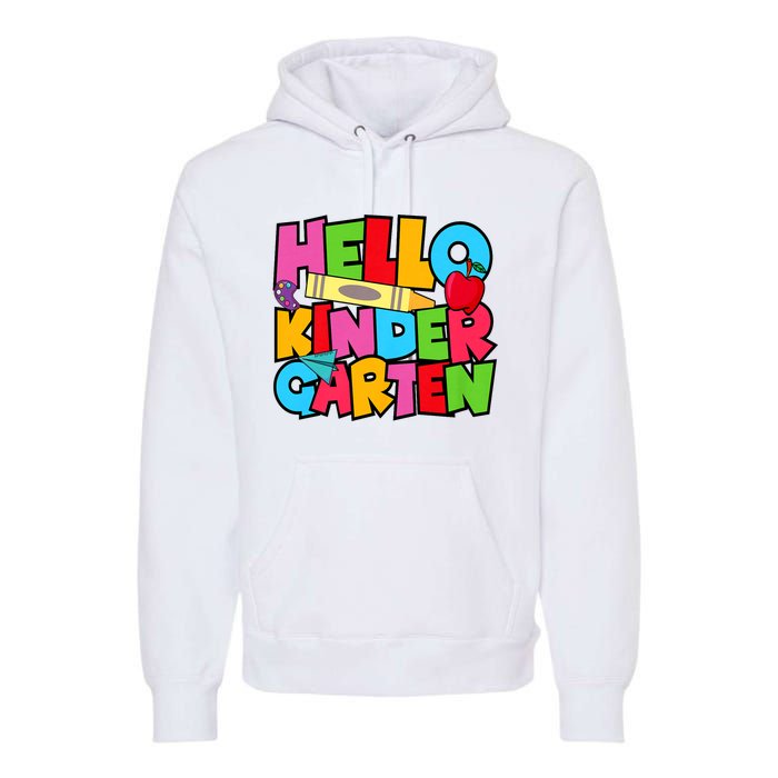 Hello Kindergarten Team Kinder Back To School Teacher Premium Hoodie