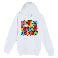 Hello Kindergarten Team Kinder Back To School Teacher Premium Pullover Hoodie