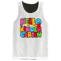 Hello Kindergarten Team Kinder Back To School Teacher Mesh Reversible Basketball Jersey Tank