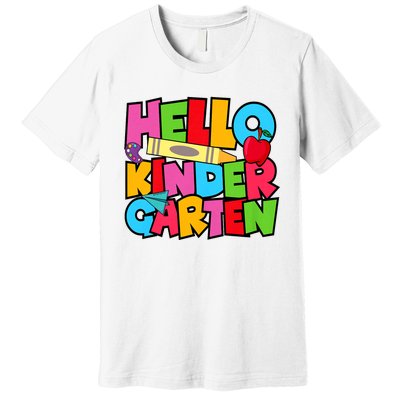 Hello Kindergarten Team Kinder Back To School Teacher Premium T-Shirt