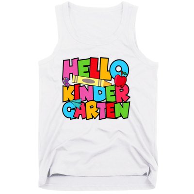 Hello Kindergarten Team Kinder Back To School Teacher Tank Top