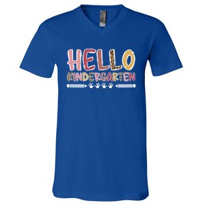 Hello Kindergarten Teacher Kindergarten Teaching Cool Gift V-Neck T-Shirt