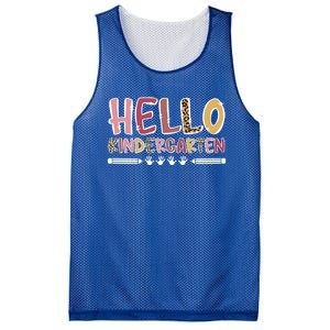 Hello Kindergarten Teacher Kindergarten Teaching Cool Gift Mesh Reversible Basketball Jersey Tank