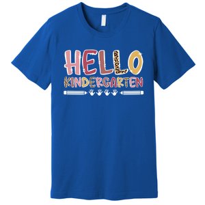 Hello Kindergarten Teacher Kindergarten Teaching Cool Gift Premium T-Shirt