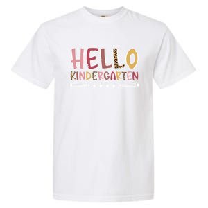 Hello Kindergarten Teacher Kindergarten Teaching Cool Gift Garment-Dyed Heavyweight T-Shirt