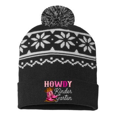 Howdy Kindergarten Teacher Rodeo Country Western Cowgirl USA-Made Snowflake Beanie