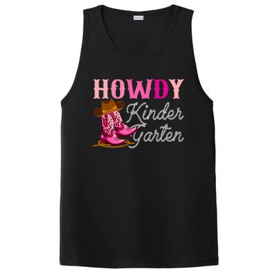 Howdy Kindergarten Teacher Rodeo Country Western Cowgirl PosiCharge Competitor Tank