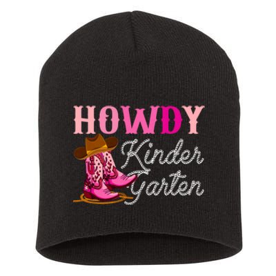 Howdy Kindergarten Teacher Rodeo Country Western Cowgirl Short Acrylic Beanie