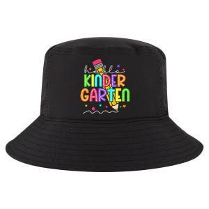 Hello Kindergarten Team Kinder Back To School Teacher Cool Comfort Performance Bucket Hat