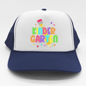 Hello Kindergarten Team Kinder Back To School Teacher Trucker Hat