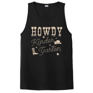 Howdy Kindergarten Teachers Parents Cowgirl Western PosiCharge Competitor Tank