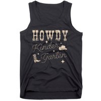 Howdy Kindergarten Teachers Parents Cowgirl Western Tank Top