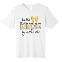 Hello Kindergarten Teacher Squad Coquette Bow Pencil School Tall Fusion ChromaSoft Performance T-Shirt