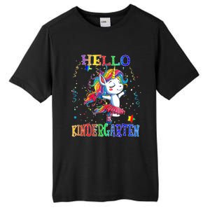 Hello Kindergarten Unicorn Back To School Funny Girl Tall Fusion ChromaSoft Performance T-Shirt