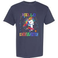 Hello Kindergarten Unicorn Back To School Funny Girl Garment-Dyed Heavyweight T-Shirt