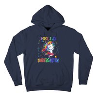 Hello Kindergarten Unicorn Back To School Funny Girl Hoodie