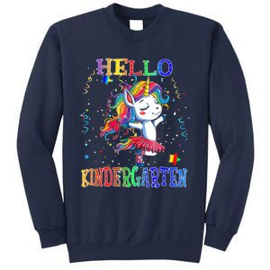 Hello Kindergarten Unicorn Back To School Funny Girl Sweatshirt