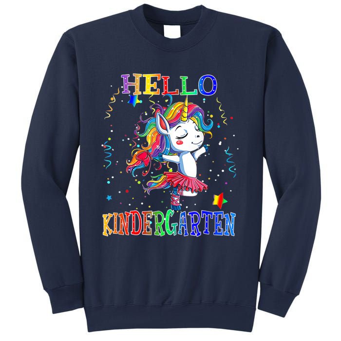 Hello Kindergarten Unicorn Back To School Funny Girl Sweatshirt