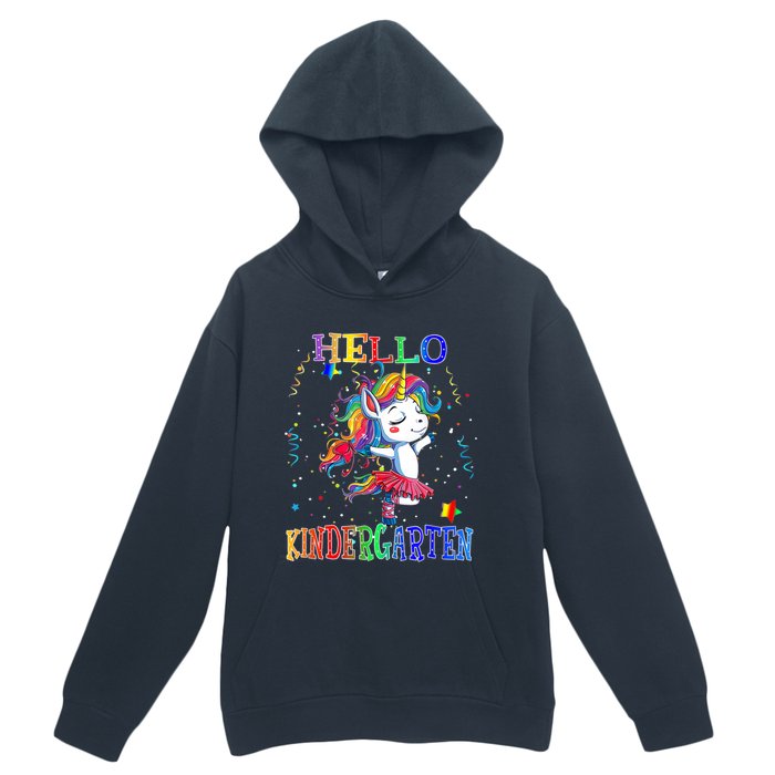 Hello Kindergarten Unicorn Back To School Funny Girl Urban Pullover Hoodie