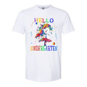 Hello Kindergarten Unicorn Back To School Funny Girl Softstyle CVC T-Shirt