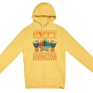 Happy Kwanzaa Ugly Christmas Black Christmas African Funny Gift Premium Pullover Hoodie