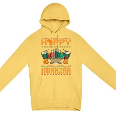 Happy Kwanzaa Ugly Christmas Black Christmas African Funny Gift Premium Pullover Hoodie