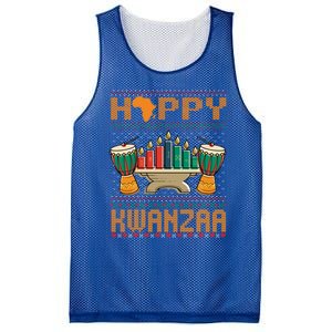 Happy Kwanzaa Ugly Christmas Black Christmas African Funny Gift Mesh Reversible Basketball Jersey Tank