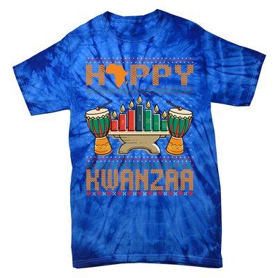 Happy Kwanzaa Ugly Christmas Black Christmas African Funny Gift Tie-Dye T-Shirt