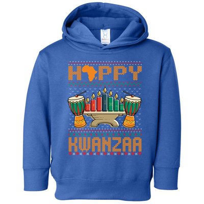 Happy Kwanzaa Ugly Christmas Black Christmas African Funny Gift Toddler Hoodie