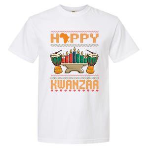 Happy Kwanzaa Ugly Christmas Black Christmas African Funny Gift Garment-Dyed Heavyweight T-Shirt