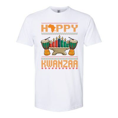 Happy Kwanzaa Ugly Christmas Black Christmas African Funny Gift Softstyle CVC T-Shirt