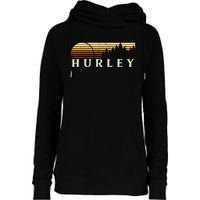 Hurley Ky Vintage Evergreen Sunset Eighties Womens Funnel Neck Pullover Hood