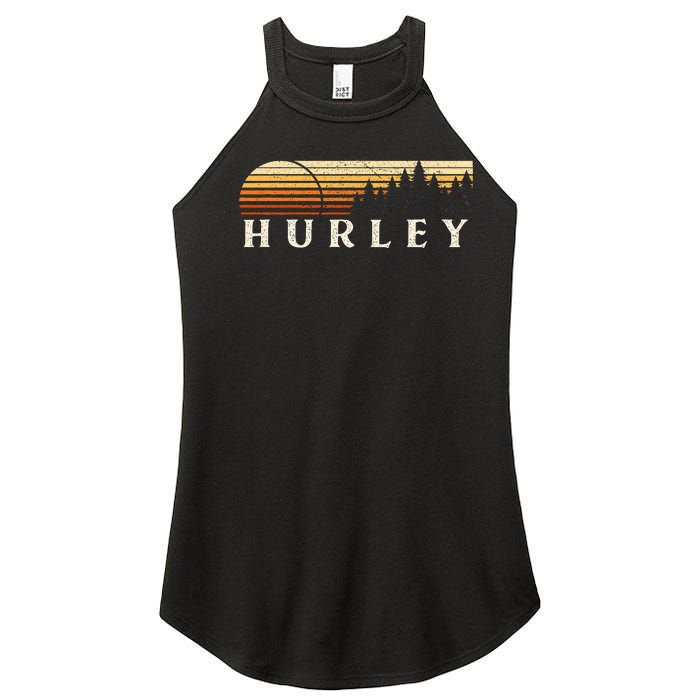 Hurley Ky Vintage Evergreen Sunset Eighties Women's Perfect Tri Rocker Tank