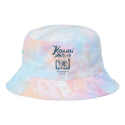 Hawaii Kauai Vintage Hawaiian Surfing Retro Tie Dye Newport Bucket Hat