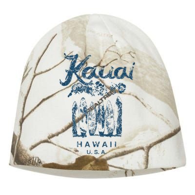 Hawaii Kauai Vintage Hawaiian Surfing Retro Kati - Camo Knit Beanie