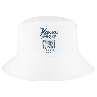 Hawaii Kauai Vintage Hawaiian Surfing Retro Cool Comfort Performance Bucket Hat