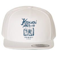 Hawaii Kauai Vintage Hawaiian Surfing Retro Wool Snapback Cap