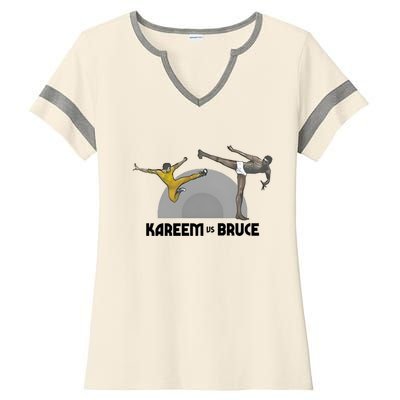 HornetsSpurs Kareem Vs Bruce Ladies Halftime Notch Neck Tee