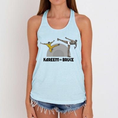 HornetsSpurs Kareem Vs Bruce Women's Knotted Racerback Tank