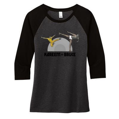 HornetsSpurs Kareem Vs Bruce Women's Tri-Blend 3/4-Sleeve Raglan Shirt