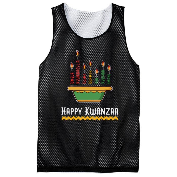 Happy Kwanzaa Kids 7 Principles of Kwanzaa Dec 26 - Jan 1 Mesh Reversible Basketball Jersey Tank