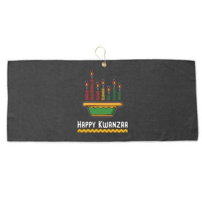 Happy Kwanzaa Kids 7 Principles of Kwanzaa Dec 26 - Jan 1 Large Microfiber Waffle Golf Towel