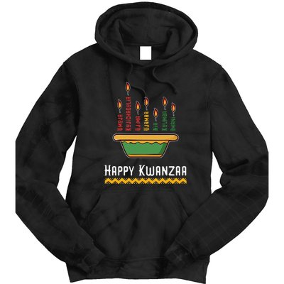 Happy Kwanzaa Kids 7 Principles of Kwanzaa Dec 26 - Jan 1 Tie Dye Hoodie