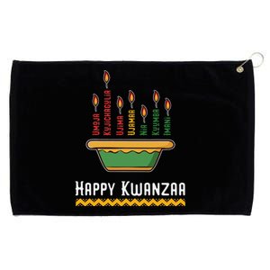 Happy Kwanzaa Kids 7 Principles of Kwanzaa Dec 26 - Jan 1 Grommeted Golf Towel