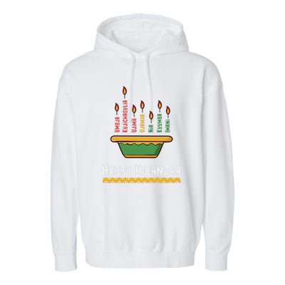 Happy Kwanzaa Kids 7 Principles of Kwanzaa Dec 26 - Jan 1 Garment-Dyed Fleece Hoodie